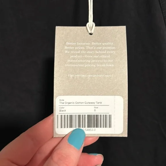 NWT Everlane The Organic Cotton Cutaway Tank - Picture 7 of 13